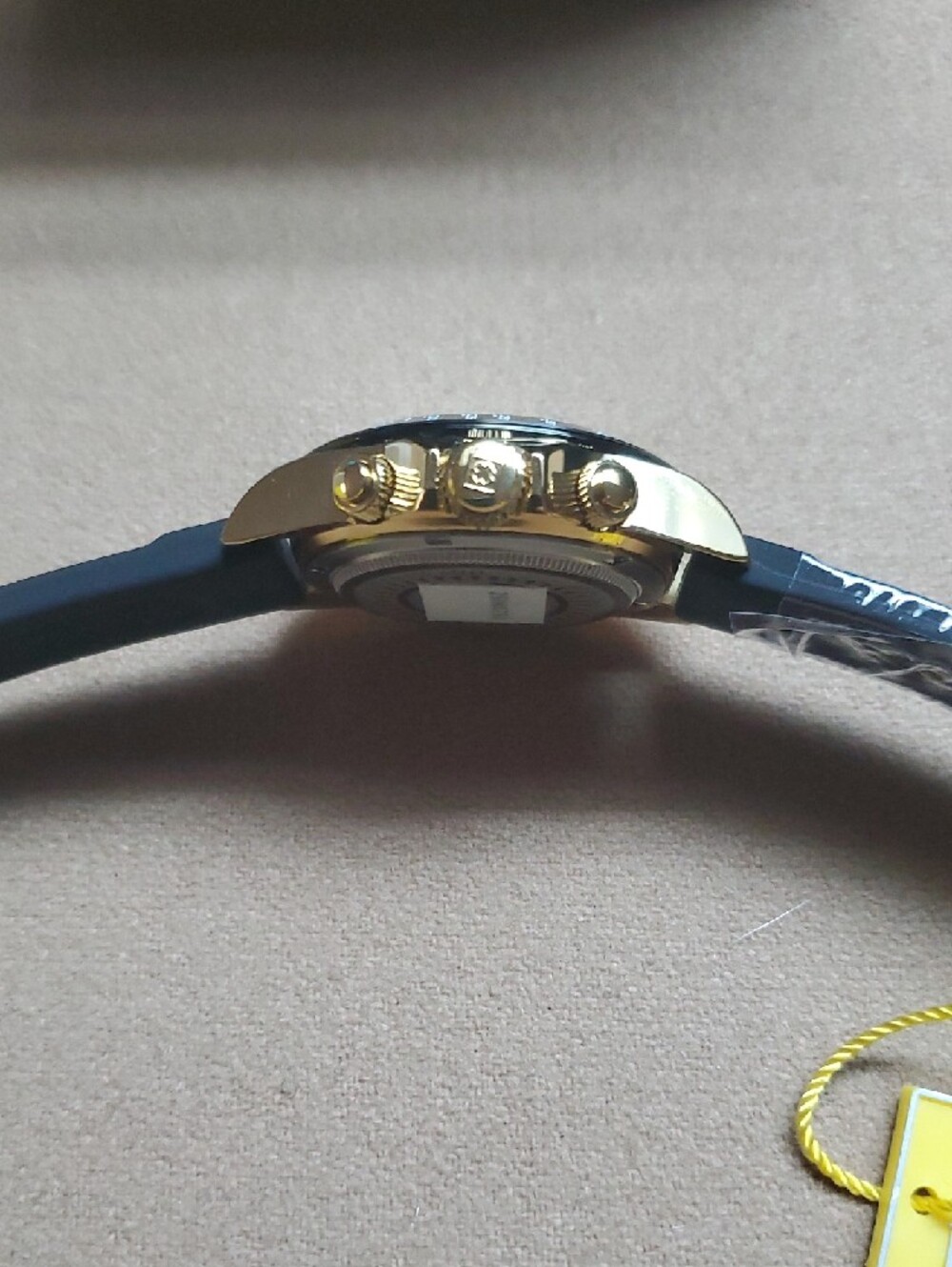 Invicta Men’s Speedway Gold Case Blue Dial Black Strap Swim Watch - Picture 3 of 5